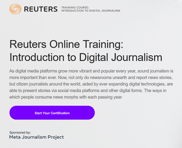  Reuters Training Course 